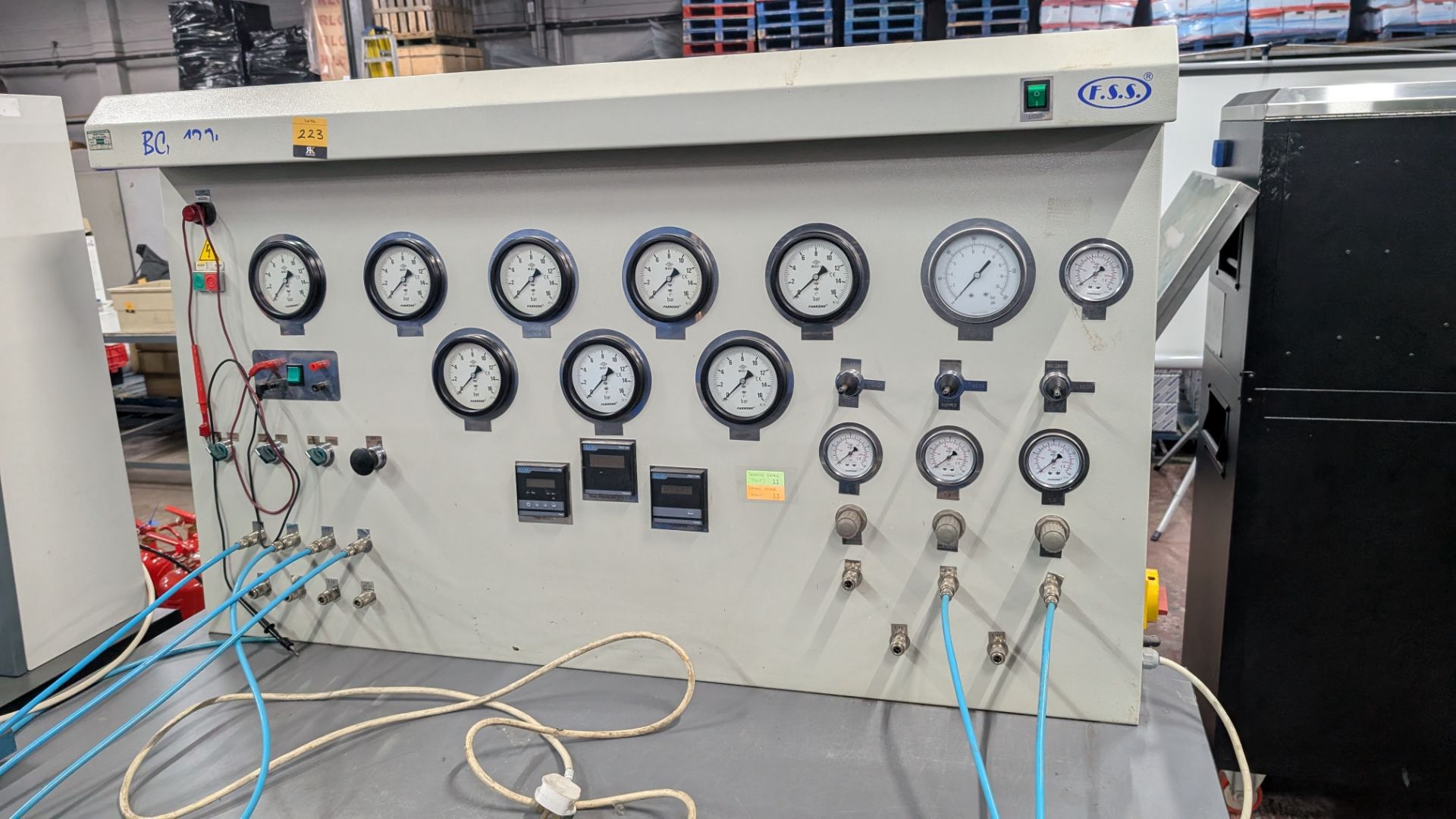 1 off BCA 1200 Pressure Testing System by FSS. This lot comprises a bench with assorted contents, on - Image 10 of 24