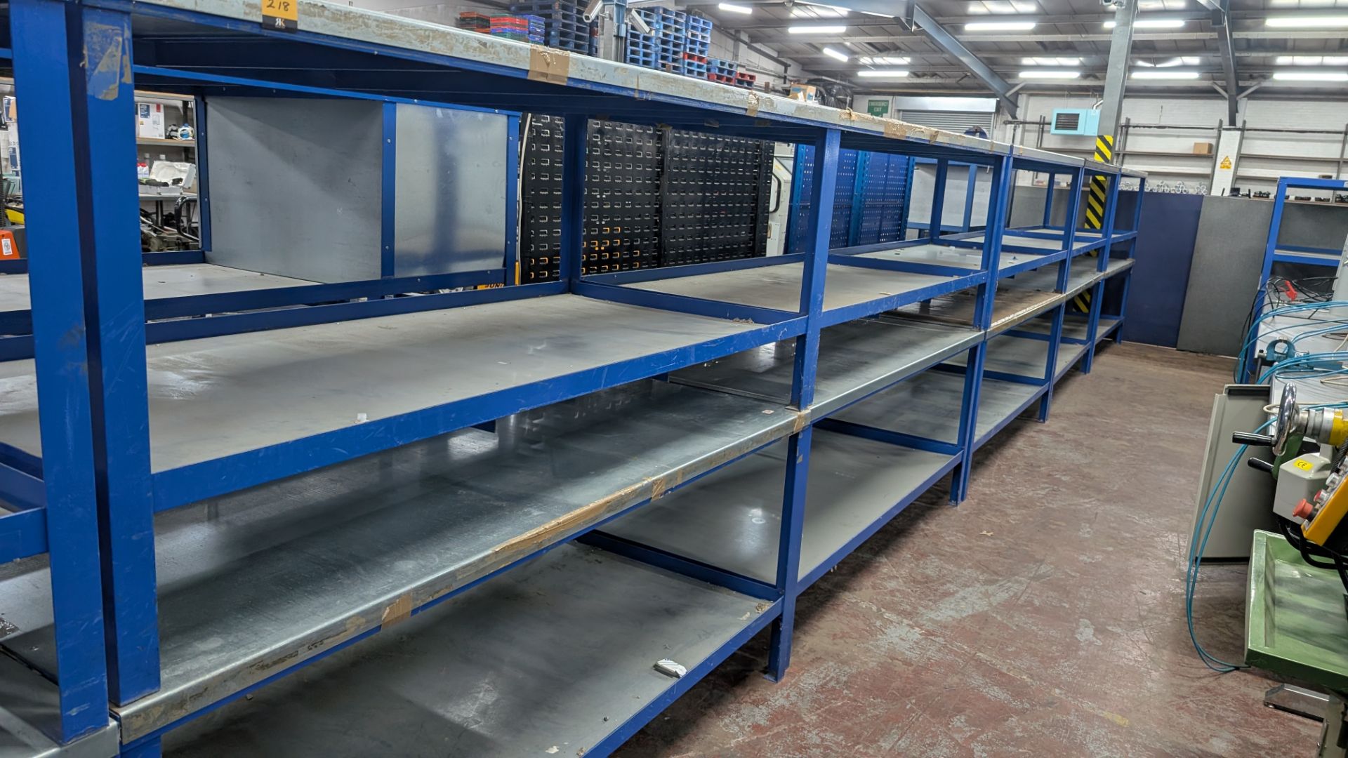 4 off Matching 2-Tier Metal Workbenches, each measuing approx 2000mm x 900mm x 840mm - Image 2 of 17