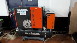 2017 Mattei Original Rotary Vane Compressor System, comprising Blade SE5L compressor with Maestro XB