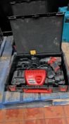 Milwaukee Fuel Brushless Cordless Driver. Model: M12 FPDX including battery, charger and carry case