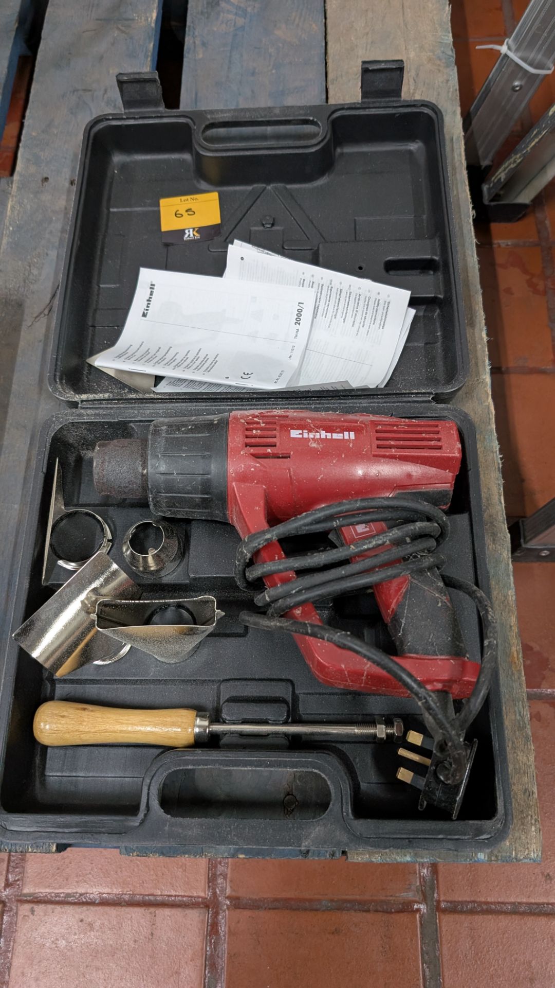 Einhell Hot Air Gun in case with accessories - Image 6 of 9
