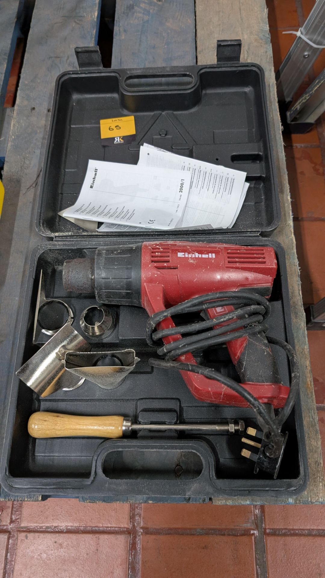 Einhell Hot Air Gun in case with accessories - Image 5 of 9
