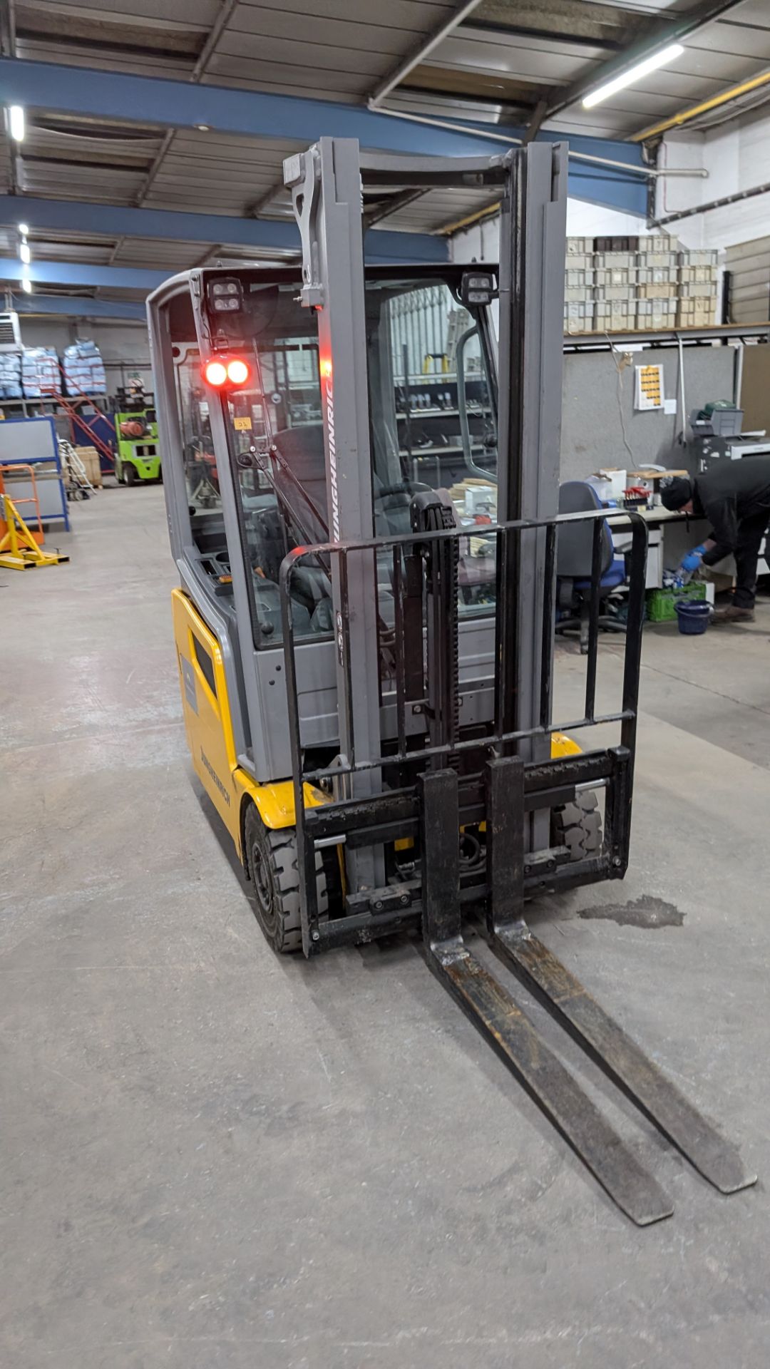 2018 Jungheinrich EFG 216 Electric 3-Wheel Counterbalance Forklift Truck, with side shift. Serial No - Image 11 of 20