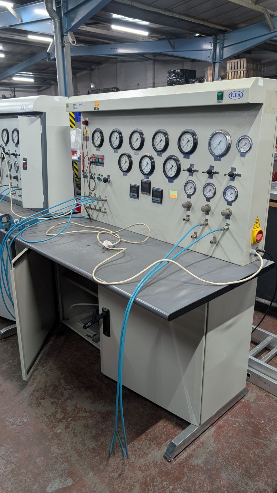 1 off BCA 1200 Pressure Testing System by FSS. This lot comprises a bench with assorted contents, on - Image 5 of 24