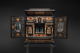A fine Italian tortoiseshell- and ebony-veneered cabinet, Florence, 17th C.