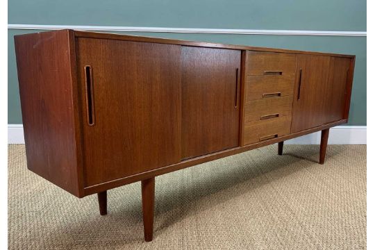 MID-CENTURY NILS JONSSON FOR TROEDS 'GIGANT' TEAK SIDEBOARD, two double sliding door cabinets - Image 3 of 9