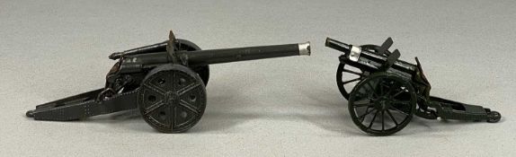 W. BRITAIN BOXED 4.7 NAVAL GUN, no. 1264, and W. Britain boxed Royal Artillery gun, no. 1201