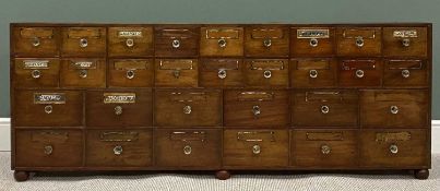 VINTAGE APOTHECARY CHEST, 70 (h) x 185 (w) x 22.5cms (d) Provenance: private collection Conwy