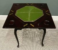 VICTORIAN MAHOGANY HANDKERCHIEF FOLDING GAMES TABLE, 72 (h) x 56 (w) x 56cms (d) Provenance: private