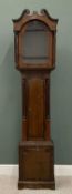 VICTORIAN OAK & MAHOGANY DOME-TOP LONGCASE CLOCK, no workings, 271 (h) x 53 (w) x 30cms (d)