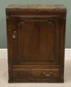18TH CENTURY OAK WELSH CUPBOARD, 88 (h) x 67 (w) x 33cms (d) Provenance: private collection Conwy