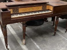 EARLY 19TH C. GUNTHER & NUTTING SQUARE PIANO, c. 1815, labelled 'Gunther of 27 Tottenham Street,