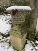 PEDESTAL URN, 142cms (h) Provenance: The Cornelia Bayley Collection from Plas Teg, an important