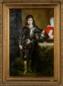 AFTER SIR ANTHONY VAN DYCK, oil on canvas – portrait of Charles II as child, signed L. Redburn, 20th