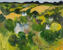 GWILYM PRICHARD oil on canvas - entitled verso 'St. David's', signed, 73 x 92cms Note from the