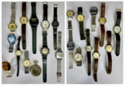 COLLECTION OF VINTAGE & RETRO GENT'S WRISTWATCHES