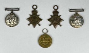 WWI THREE MEDAL GROUPS, Mons Star, Victory and War medal to 346283 H. Kemp ARMR. R.N, and Mons
