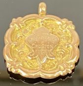 9CT ROSE GOLD MEDALLION, 3.6gms