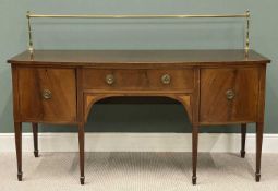 MAHOGANY REGENCY STYLE SIDEBOARD, labelled 'Ray & Miles, Cabinet Manufacturers and Upholsterers
