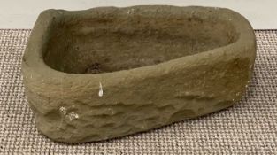 STONEWARE GARDEN TROUGH, 15 (h) x 44 (w) x 32cms (d) Provenance: deceased estate Denbighshire