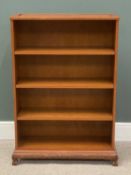 CHINESE HARDWOOD OPEN FOUR SHELF BOOKCASE, 114 (h) x 82 (w) x 30cms (d) Provenance: deceased