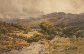 DAVID LAW (Scottish 1831-1902) watercolour - untitled, 'highland' landscape, possibly Welsh,