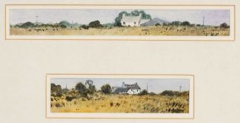 ‡ GARETH THOMAS (b.1955) watercolour - entitled verso, 'Two Studies, St Davids' on Attic Gallery