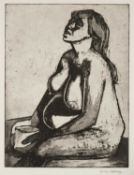 ‡ GEORGE CHAPMAN (1908-1993) etching - Pregnant Woman II (Kate), fully signed in pencil, c. 1954, 46