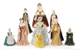COALPORT BONE CHINA LIMITED EDITION 'HISTORY OF COSTUME FIGURINES' comprising Ltd. Ed. (38/500)