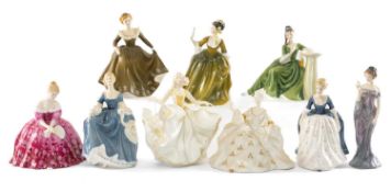 ROYAL DOULTON FIGURINES including 'Hilary' HN2335, 'Sweet Seventeen' HN2734, 'Simone' HN2378, '