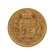 VICTORIAN GOLD SOVEREIGN, 1871, young head / shield back, 8.0gms Provenance: deceased estate Swansea