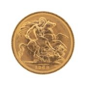 ELIZABETH II GOLD SOVEREIGN, 1968, 8.0gms Provenance: deceased estate Swansea Comments: good