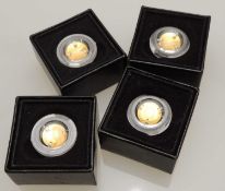 FOUR FABULA AURUM 24CT GOLD PROOF COINS, total wt. approx. 2g Provenance: private collection