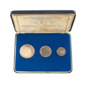 SET OF THREE SILVER 1969 INVESTITURE MEDALLIONS, obv: 'HRH Prince Charles Prince of Wales' and