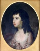 18TH CENTURY ENGLISH SCHOOL oil on copper - 'Portrait of the Right Honourable Mrs. Oakley', entitled