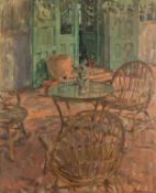 ‡ SUSAN RYDER R.P., N.E.A.C. (British, b. 1944) oil on canvas - entitled verso 'Carnelia's Flowers',