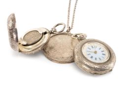 SILVER JEWELLERY & COLLECTABLES, including sovereign case (with 3 post-1947 sixpences), Swiss fob