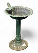CAST METAL GARDEN BIRD BATH, 63cms (h) Provenance: private collection Cheshire