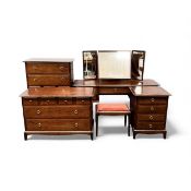 STAG MINSTREL BEDROOM FURNITURE, dressing table with triple mirror back, 127 (h) x 153 (w) x