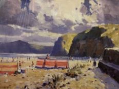 ED FORREST (1918-2002) limited edition (72/500) print - 'Windshields Benllech', signed, 29 x 40cms