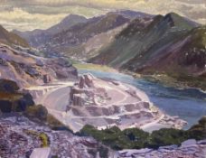 MAVIS BLACKBURN (1923-2005) oil on canvas - 'Snowdon from Dinorwic', signed, 41 x 51cms Comments: