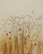IOLA SPAFFORD (b. 1930) limited edition (21/100) coloured etching - 'Summer Wheat', signed, 29 x