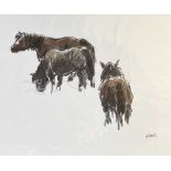 SIR KYFFIN WILLIAMS RA (1918-2006) digital print - 'Welsh Cobs', unsigned, 30 x 42cms Comments: