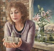 SALLY MOORE (b. 1962) oil on panel - entitled verso 'Haven', dated 2010, 24 x 25cms Provenance: