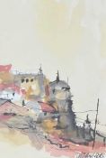 MIKE CLEE watercolour - entitled verso 'Istanbul', signed, 18 x 12cms Provenance: donated to aid