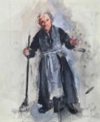 JOHN MACFARLANE (b. 1948) mixed media - 'The Sacristan, Act 1 Tosca', 36 x 27cms Gallery Price: £2,