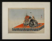 KOGYO (1869 - 1927) Farbholzschnitt "Kokaji" (Der Schmied und der Fuchs-Gott)aus der Serie Nogaku