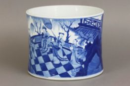 Großer chinesischer Pinselbecher der Qing Dynastie (1644-1912)