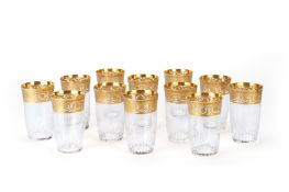 St. Louis set of drinking glasses 'Thistle Gold'
