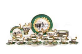 Empirestil-Kaffeeservice im Stil von Sèvres für 12 Personen